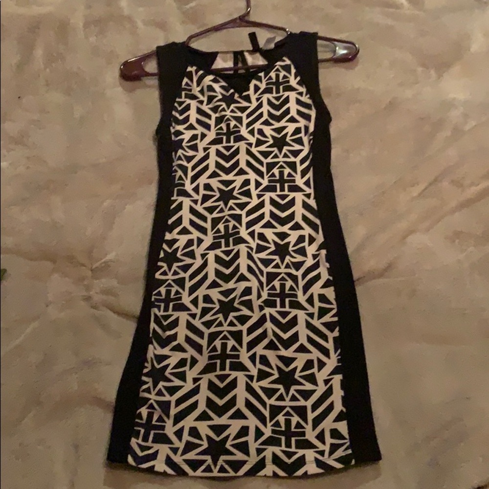 Divided Black & White Dress